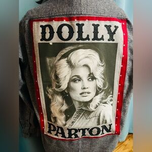 Dolly Parton Upcycled Grey Flannel Shacket - L

For both Men and Women